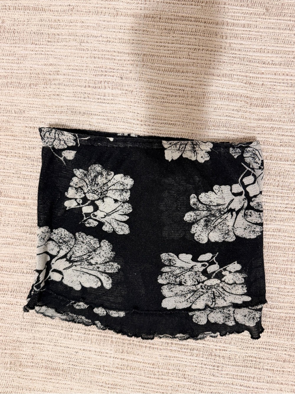Free People - Black Floral Print Tube Top